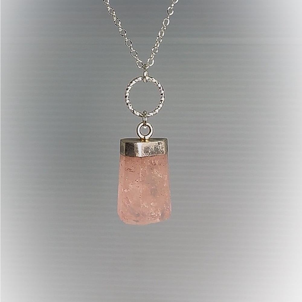 Hand Made Morganite Charm Necklace
